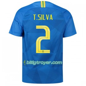 Billige Fotballdrakter Brasil T.Silva 2 VM 2018 Bortedraktsett